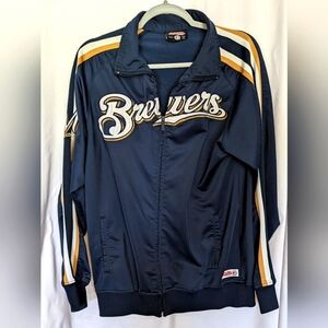 Brewers Full Zip light weight sweatshirt | Blue,‎ gold & white| Medium